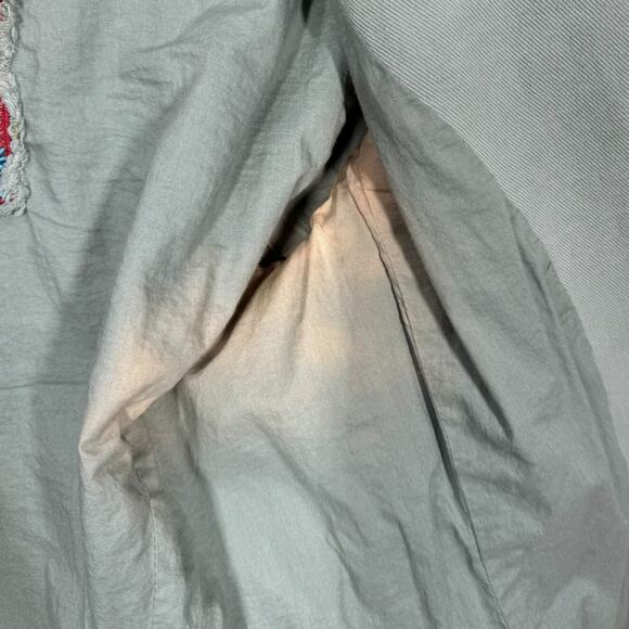 BIYA Johnny Was Floral Embroidered Jacket Small Khaki Boho Flaw Prairie Cottage - Picture 9 of 13